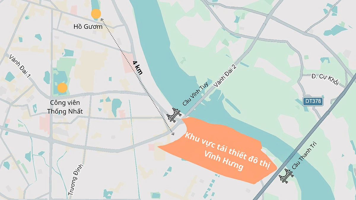 Hà Nội tái thiết khu đô thị Vĩnh Hưng quy mô 447 ha