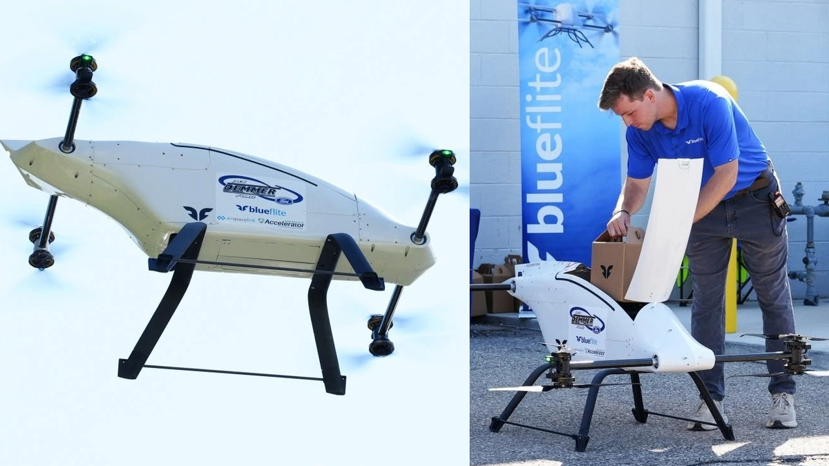 Đại lý ôtô dùng drone giao phụ tùng tránh tắc đường