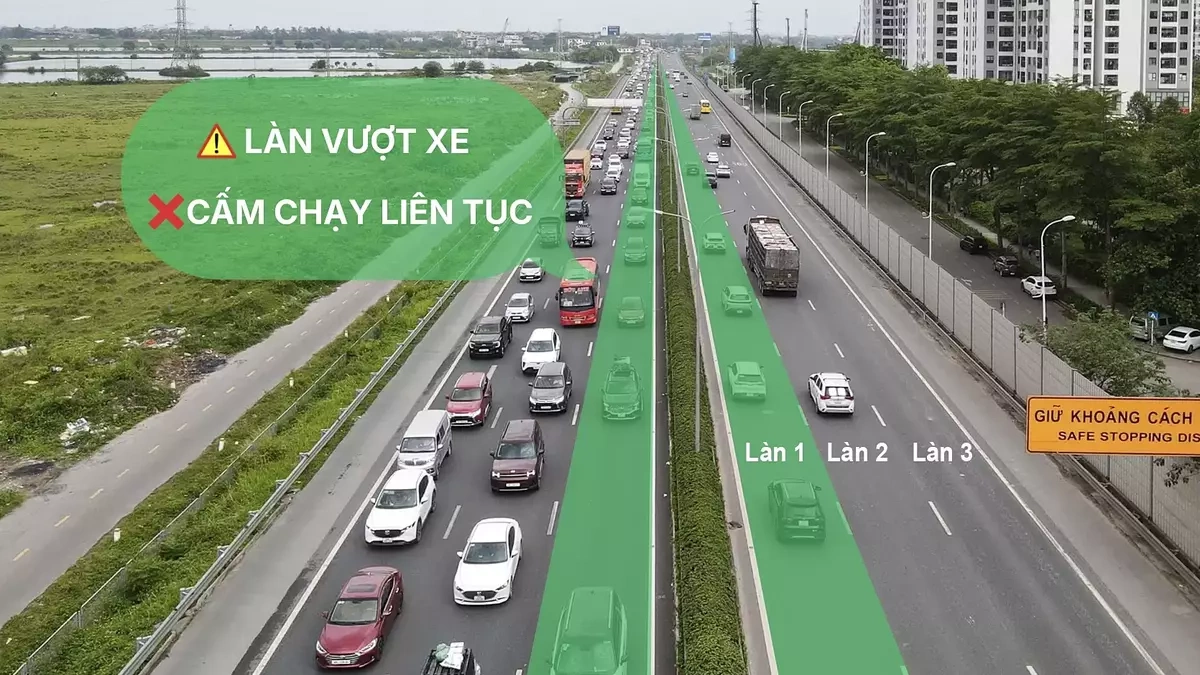 CSGT: Sẽ xử lý nghiêm xe chạy chậm bám làn trái cao tốc