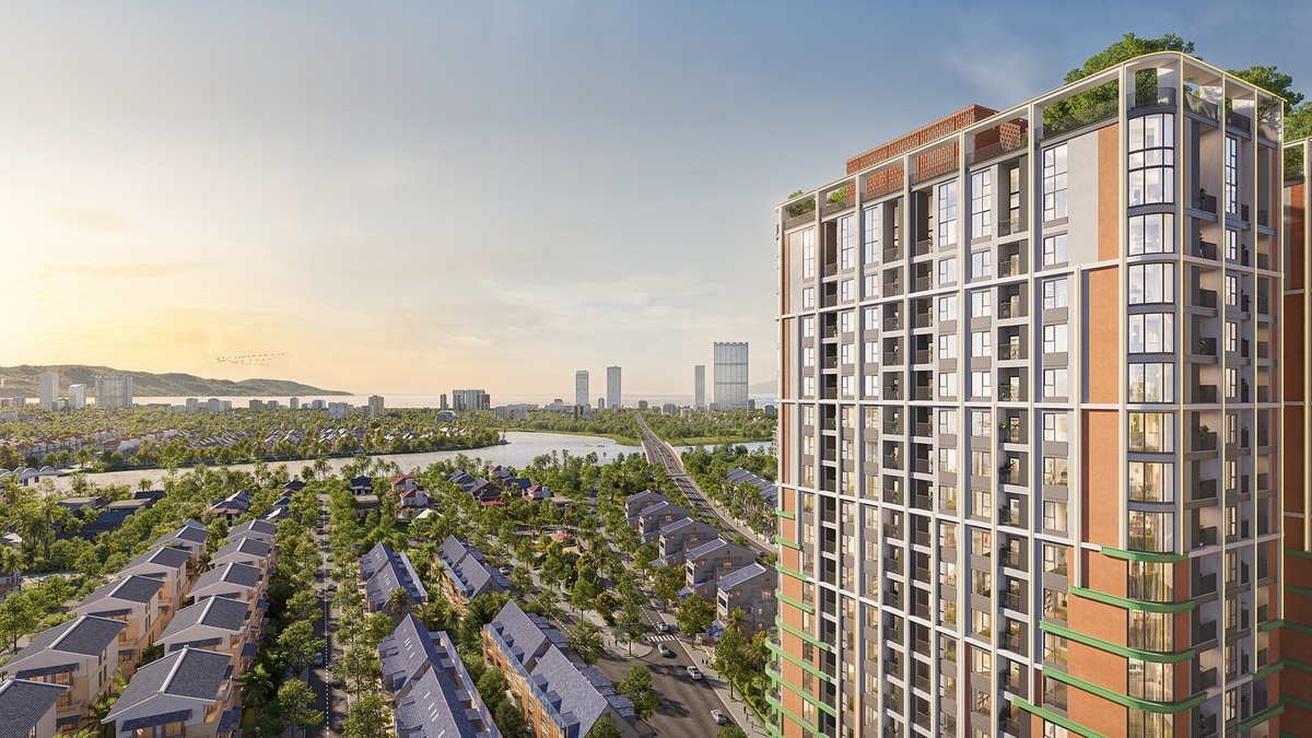 Kiến trúc mang dấu ấn hoa mai của tòa căn hộ F2 FourS Tower