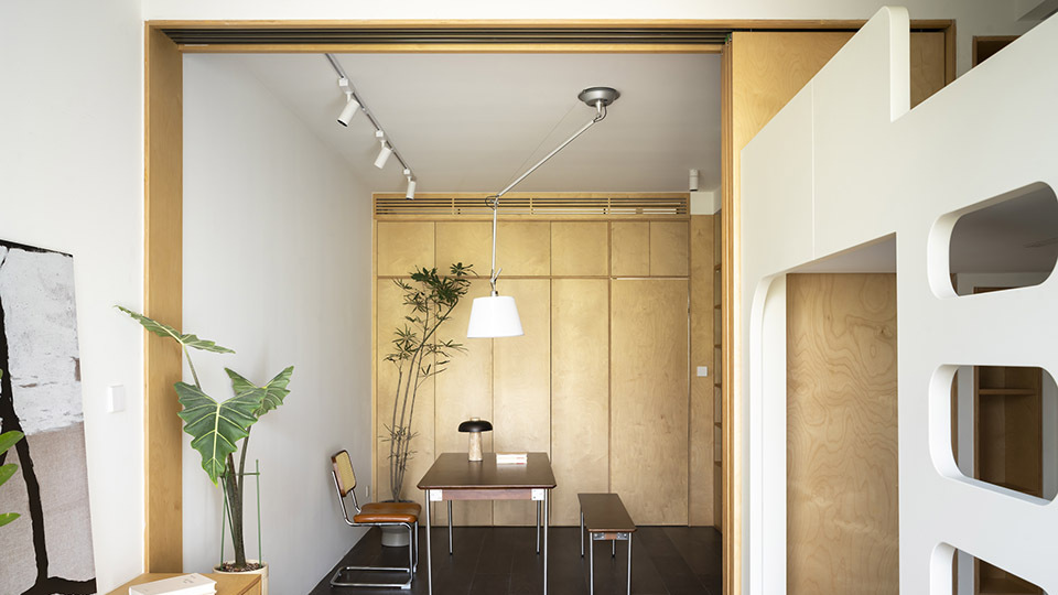 Căn hộ 56 m2 thiết kế không có phòng khách
