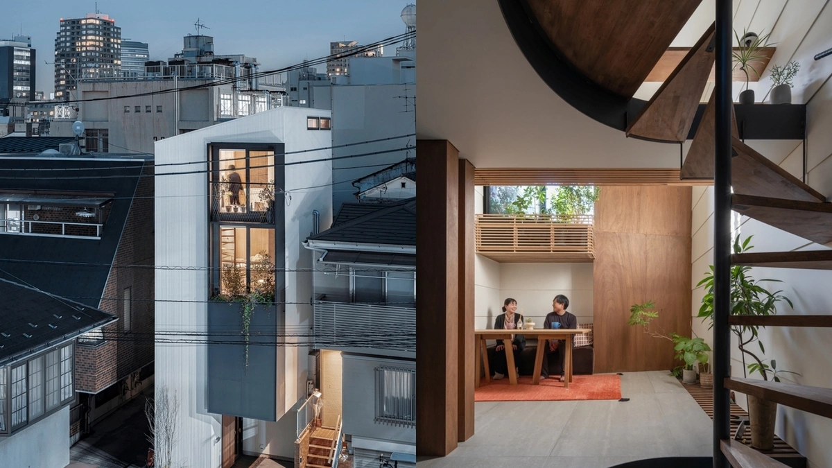 Nhà 60 m2 thiết kế thoáng sáng giữa khu phố chật hẹp