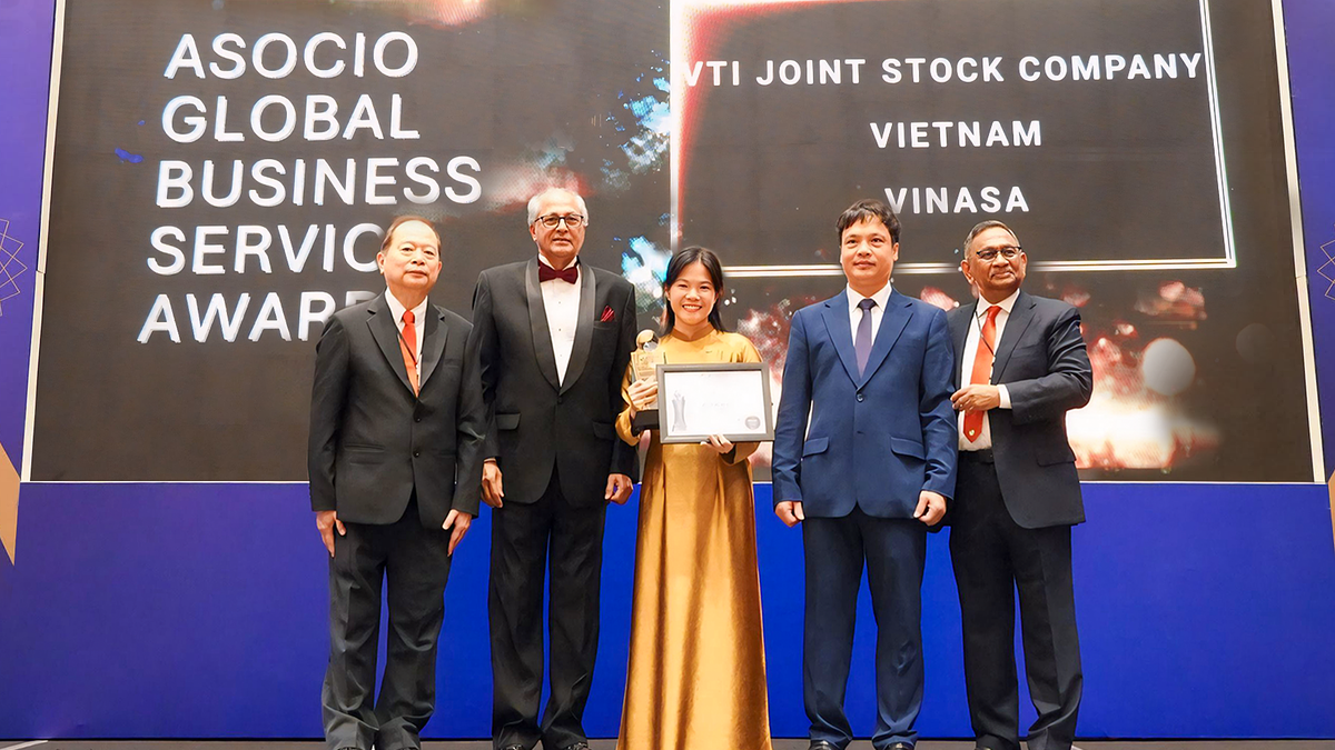 VTI thắng giải dịch vụ kinh doanh toàn cầu tại Asocio Awards 2026
